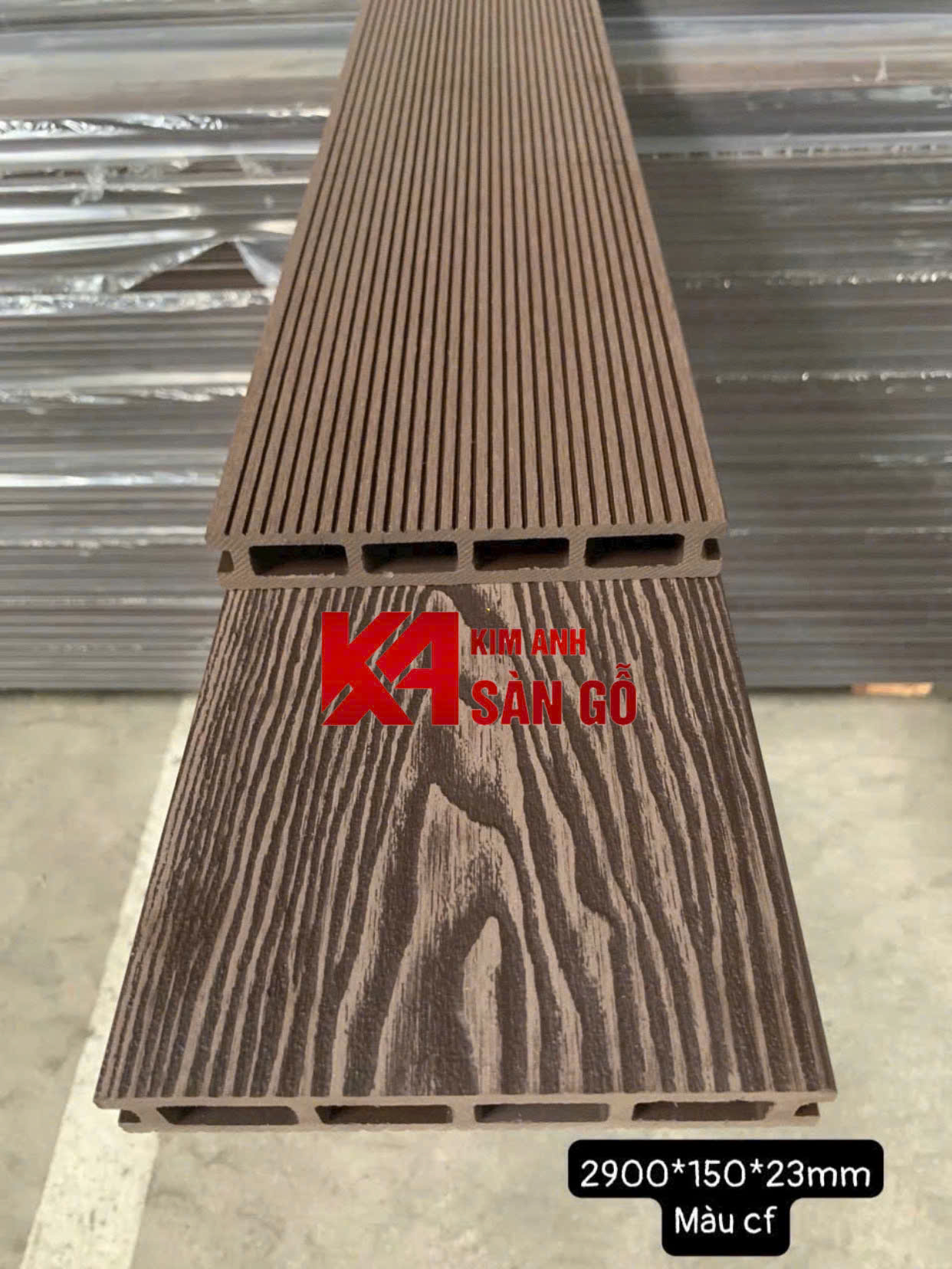 Sàn Gỗ Nhựa Lỗ Vuông 3D VN-03 23mm